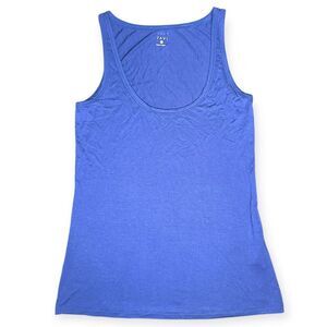 TAVI BY ANTHROPOLOGIE Women’s Blue Fitted Swoop Neck Active Tank Top Size XS